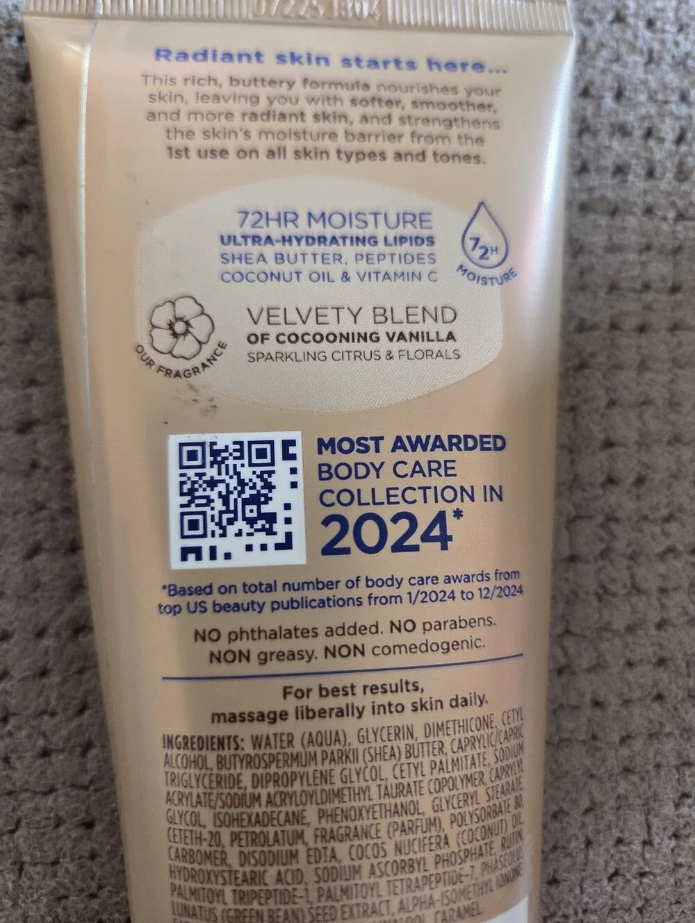 New Vaseline Radiant X Moisturizing Body Butter & Lotion Deep Nourish with 100%